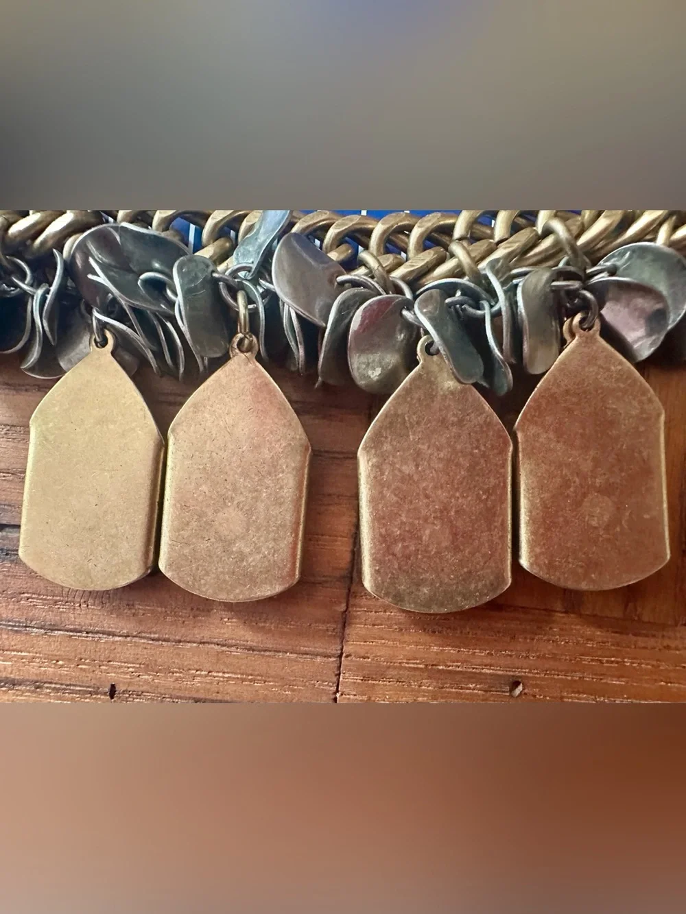 J.CREW Vtg Maximalist, Art Deco, Charm Bracelet Rare